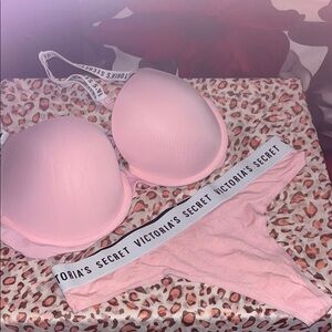 Victoria's Secret Light Pink Bra and Thong Set